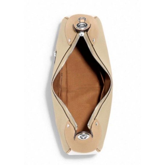 New Coach CH508 Mara Hobo Pebble Leather Shoulder bag Sandy Beige Multi - Picture 4 of 6